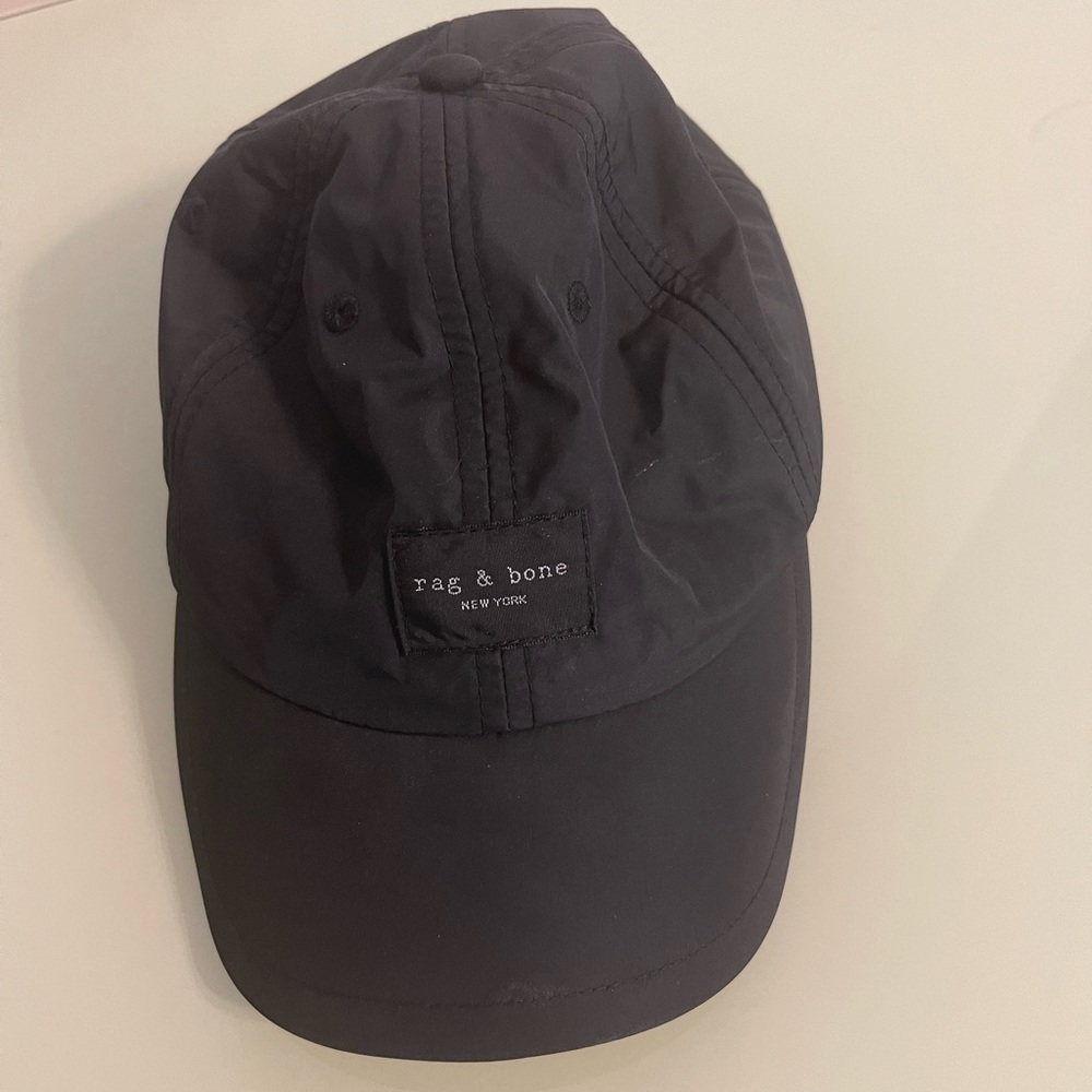 Rag and bone baseball cap. Worn once. Water resistant. Like new condition.